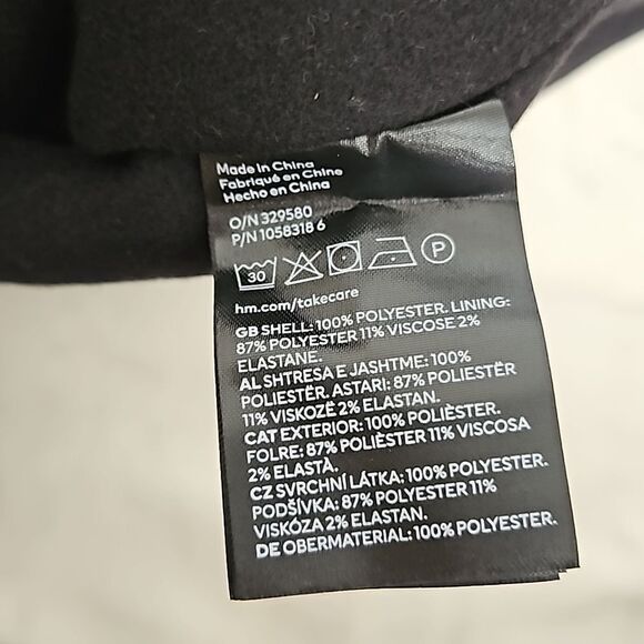 H&M Men's Outerwear Zip-Up Vest Large Black/ Gray - Picture 9 of 16